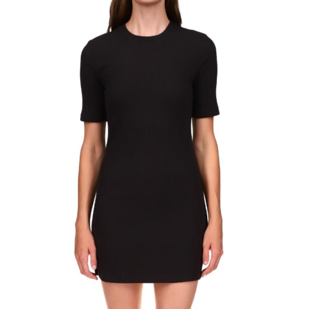 Sanctuary Ribbed Knit Mini Dress Black - Picture 3 of 9